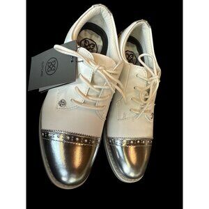 G/Fore Cap Toe Gallivanter Women's Golf Shoes Size 7 US 38 EUR White Silver New